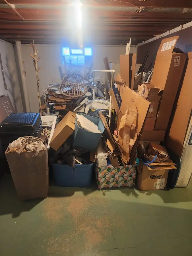 Roll-off dumpster container at job site for 4 Yard Dumpster Rental in Ogallala